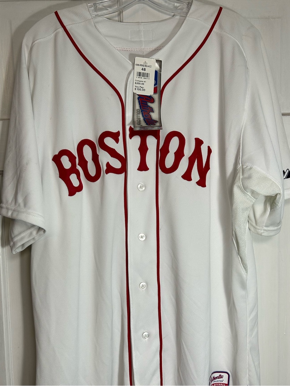 MAJESTIC BOSTON RED SOX Flex Base Onfield Men’s JERSEY Sz 48 New w tags